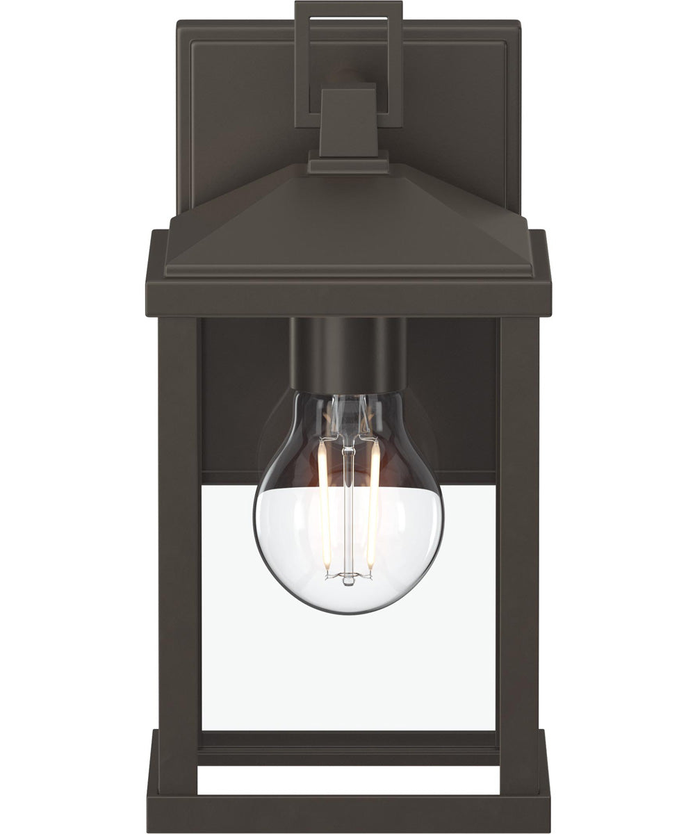Cantley Small Outdoor Wall Lantern with Clear Glass Panels Antique Bronze