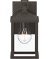 Cantley Small Outdoor Wall Lantern with Clear Glass Panels Antique Bronze