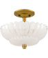 Whitecap 3-light Semi Flush Mount Brushed Gold