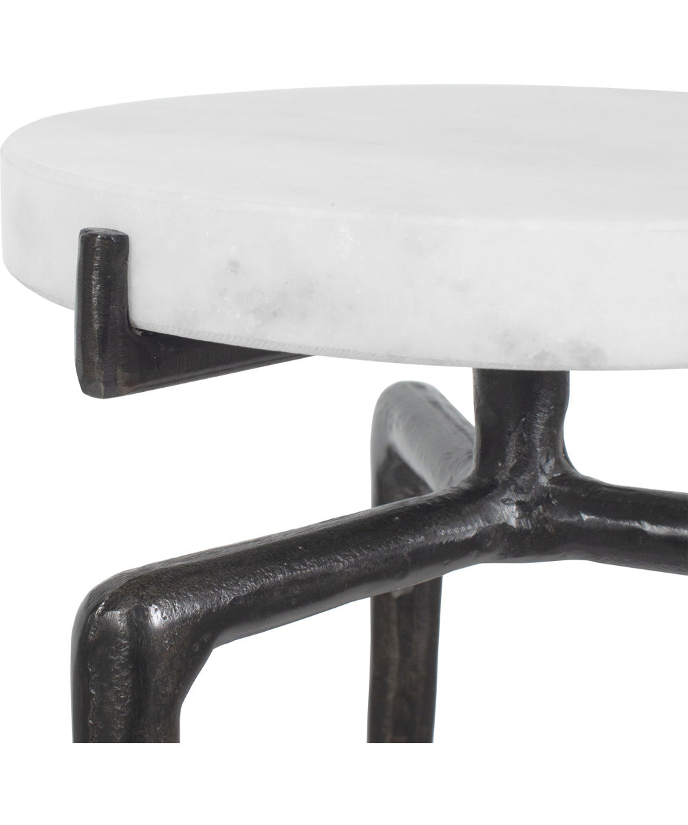 Tobias White Marble Slab Drink Table