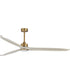 Woodwind 80 inch Solid Wood Blade Fan W LED Natural Aged Brass