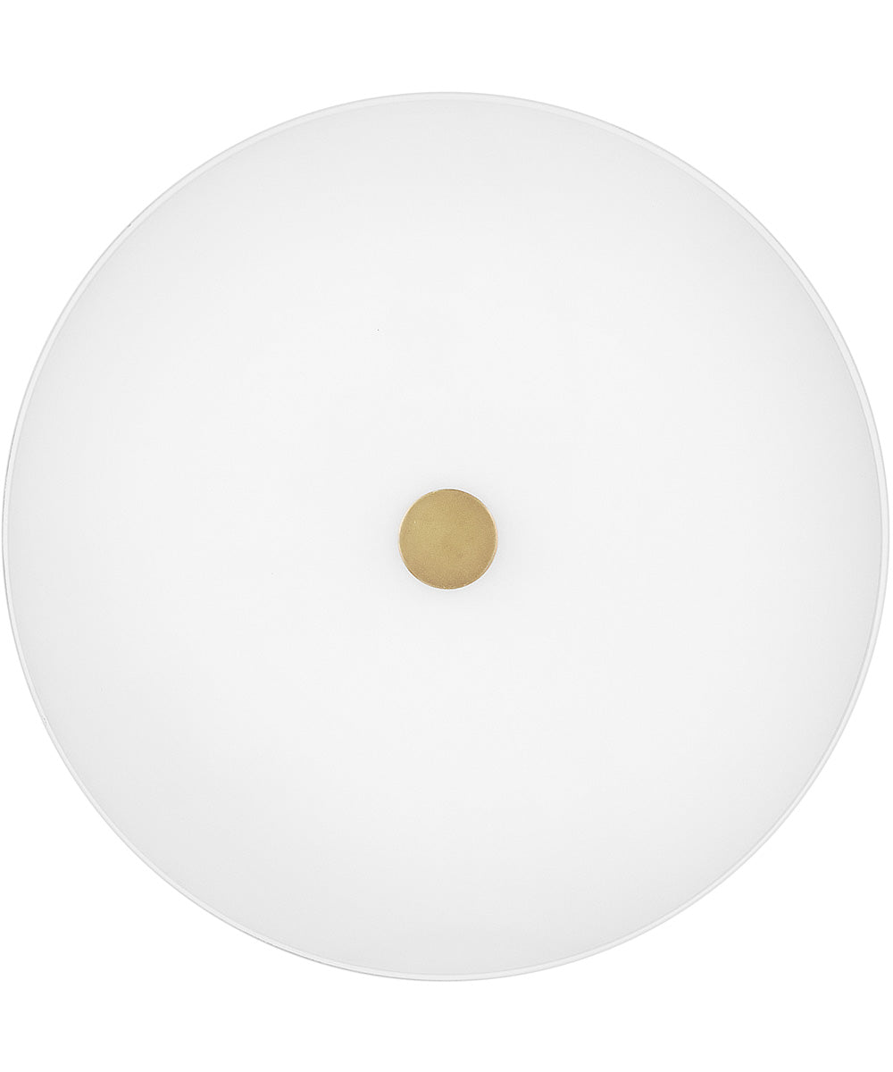 Tess 2-Light Small Flush Mount in Lacquered Brass