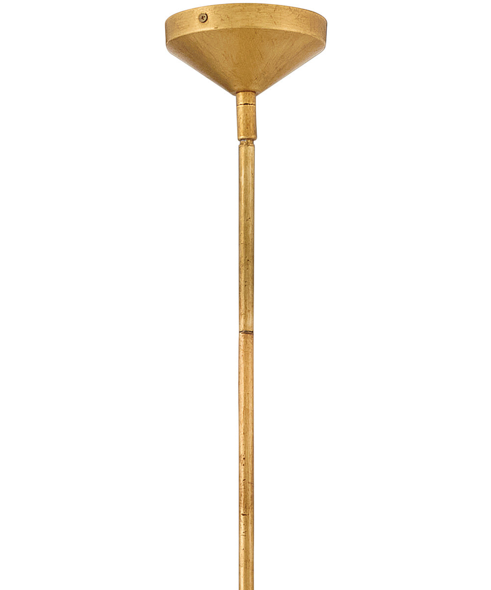 Azalea 3-Light Large Pendant in Distressed Brass