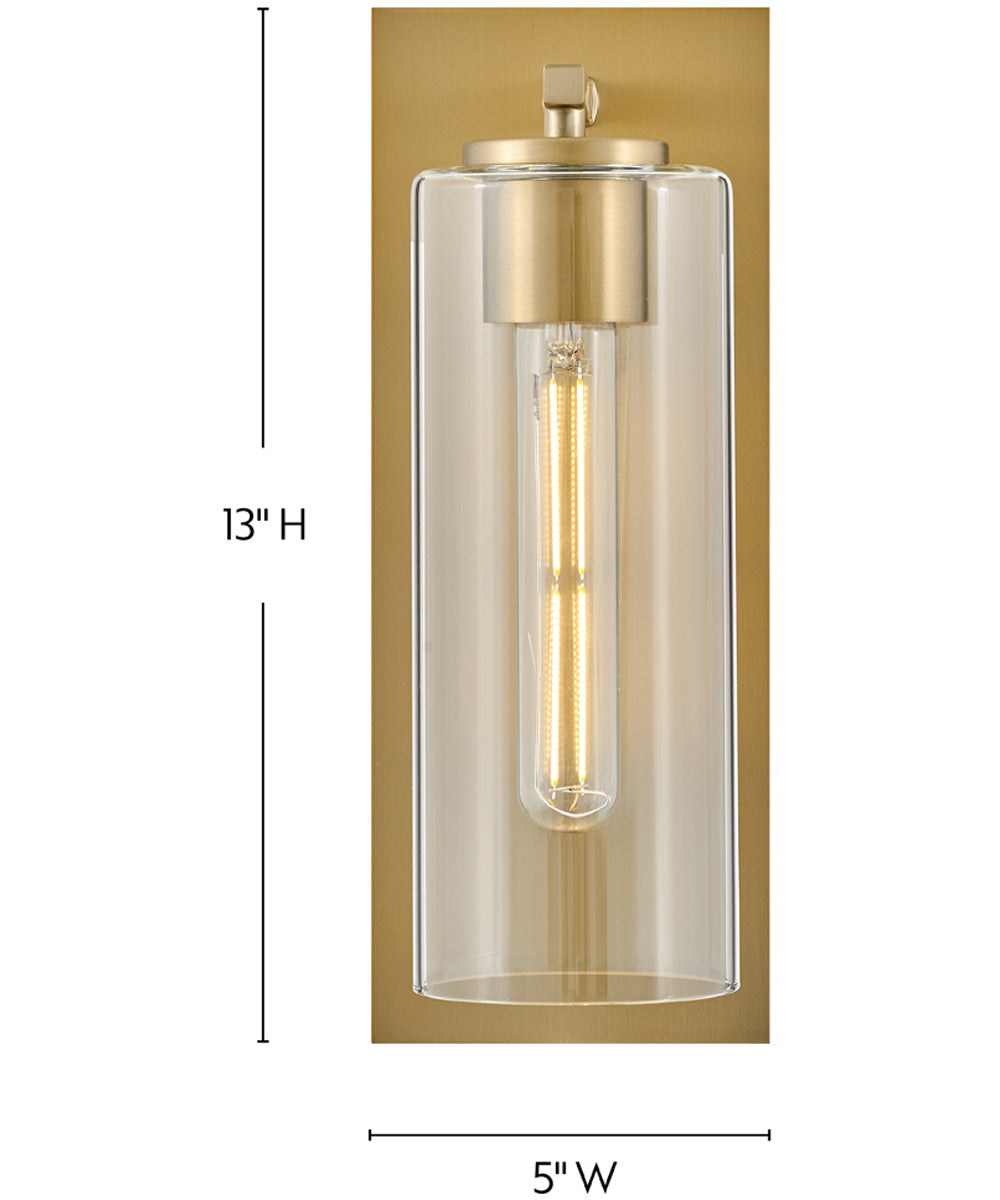 Lane 1-Light Medium Single Light Sconce in Lacquered Brass