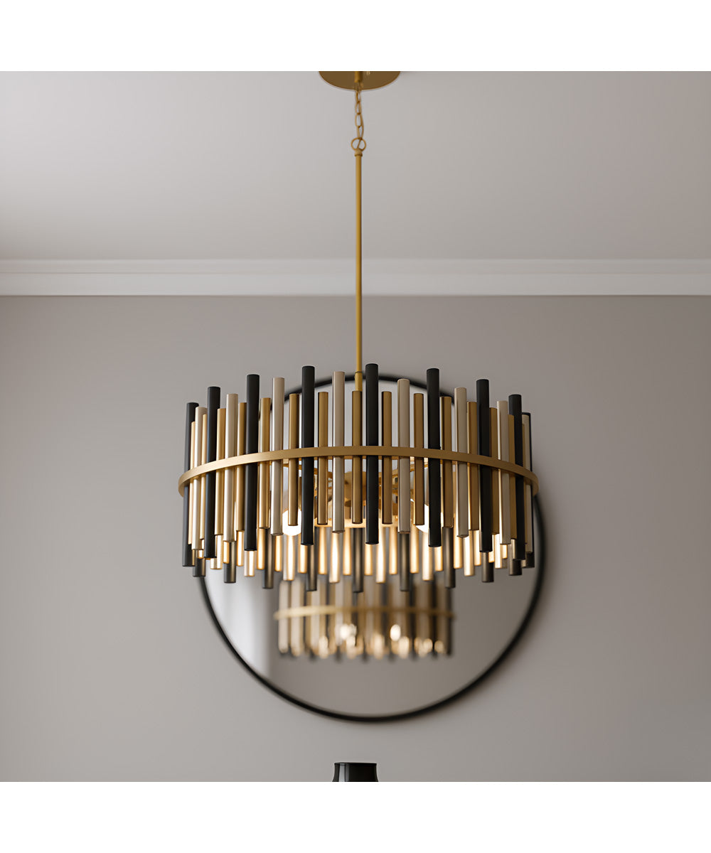 Richards 12-light Pendant Brushed Gold