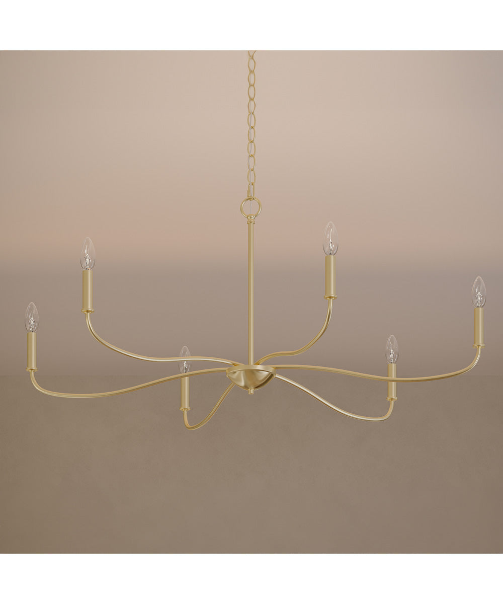 Ilia 6-Light Extra Large Chandelier Brushed Gold
