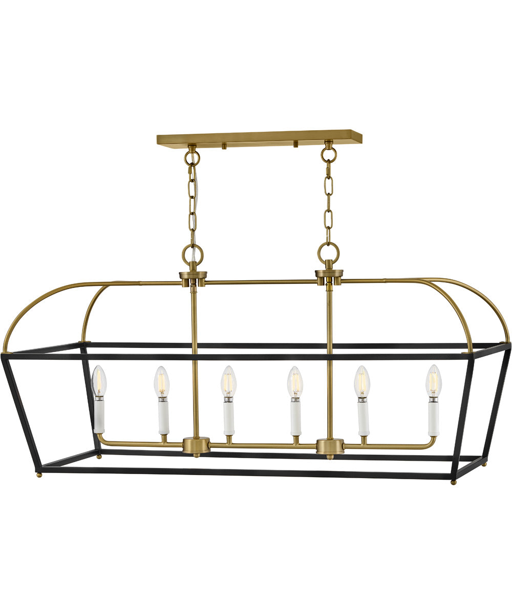 Tate 6-Light Large Six Light Linear in Black