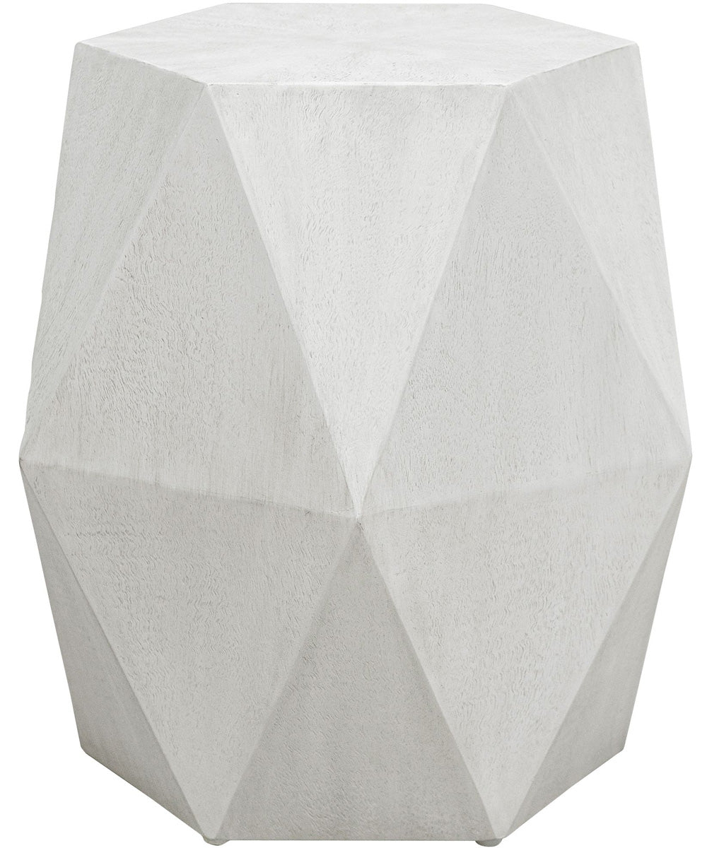 Volker White Geometric Accent Table