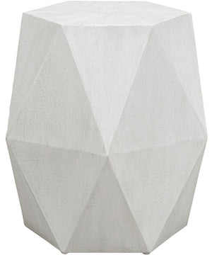 Volker White Geometric Accent Table