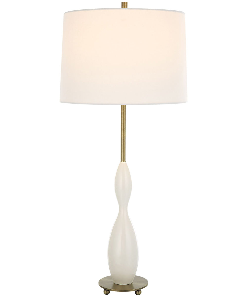 Annora Glossy White Table Lamp