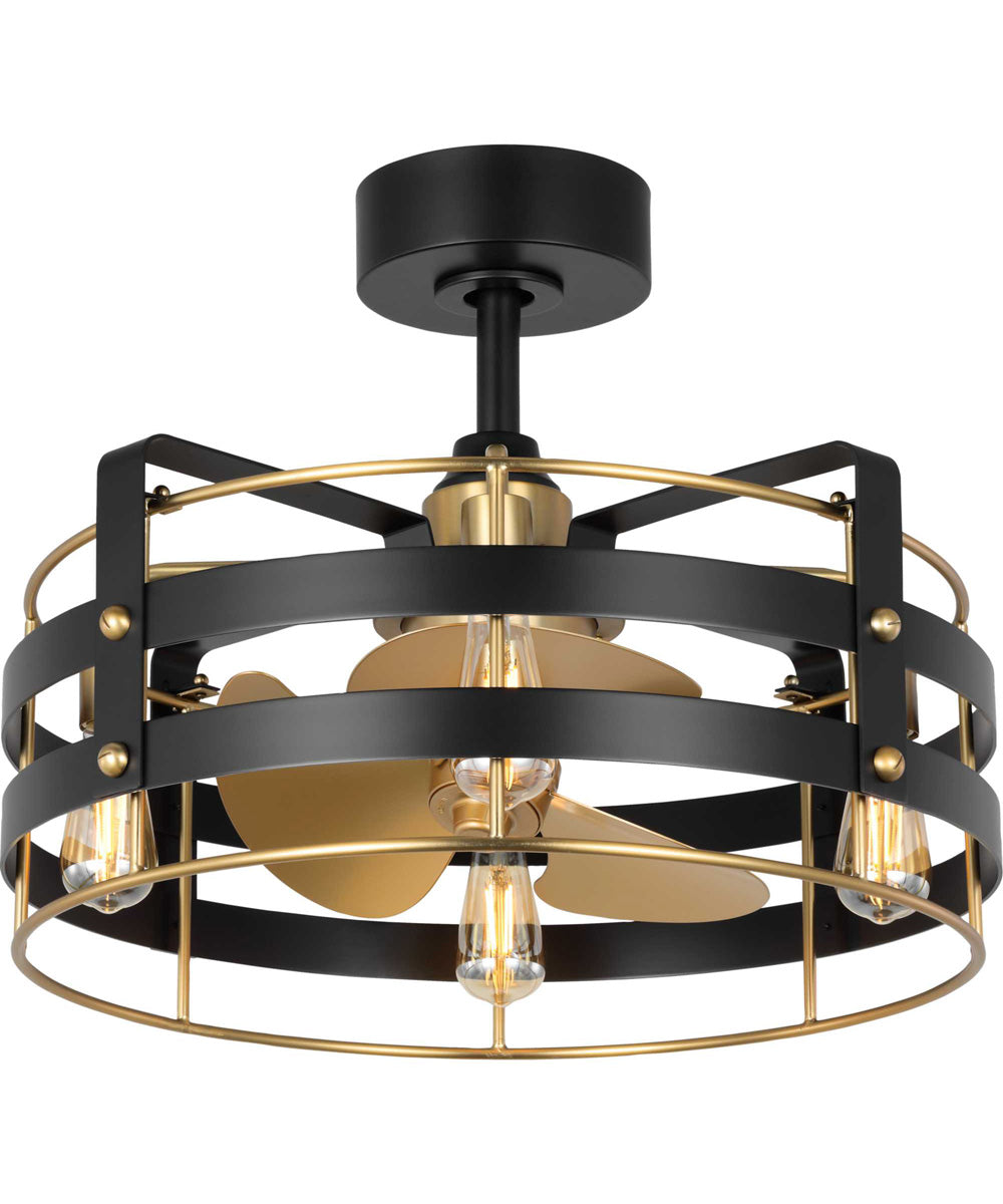 Sewell 24-in. 3-Blade Modern Ceiling Fan Matte Black