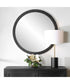 34x34" Wall Mirror Satin Black