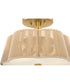 Sasha 2-Light Small Semi-Flush Mount in Lacquered Brass