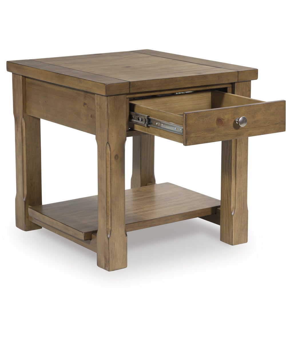 Vandenmore Rectangular End Table Medium Brown