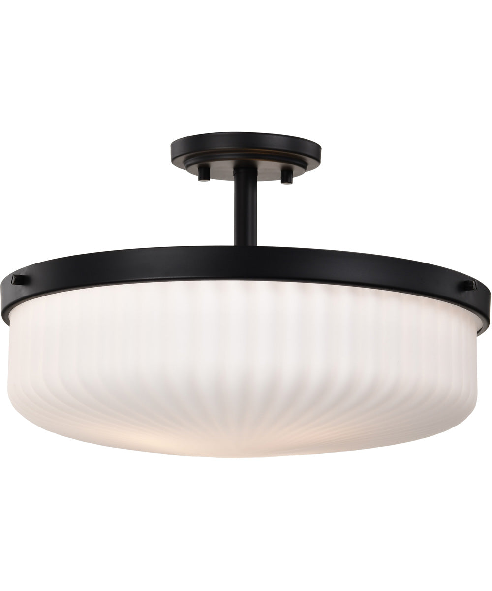 Solara 3-Light Close-to-Ceiling Matte Black