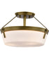 Rowen 3-Light Close-to-Ceiling Natural Brass