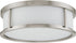 17"W Odeon 3-Light Close-to-Ceiling Brushed Nickel