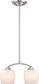15"W Helium 2-Light Pendant Brushed Nickel