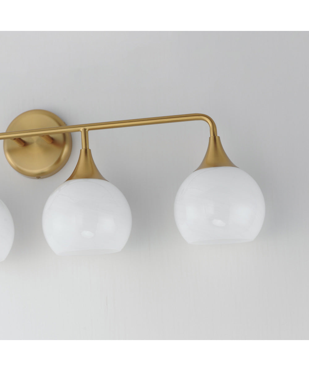 Neve 4-Light Bath Vanity Natural Aged Brass