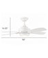 56" Tranquil 5-Blade Ceiling Fan White Finish with Integrated LED Light and Remote