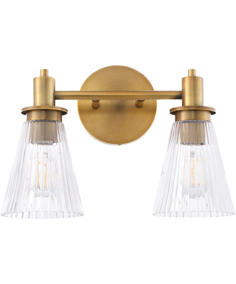 Lawton 2-light Bath Vanity Light Brushed Brass