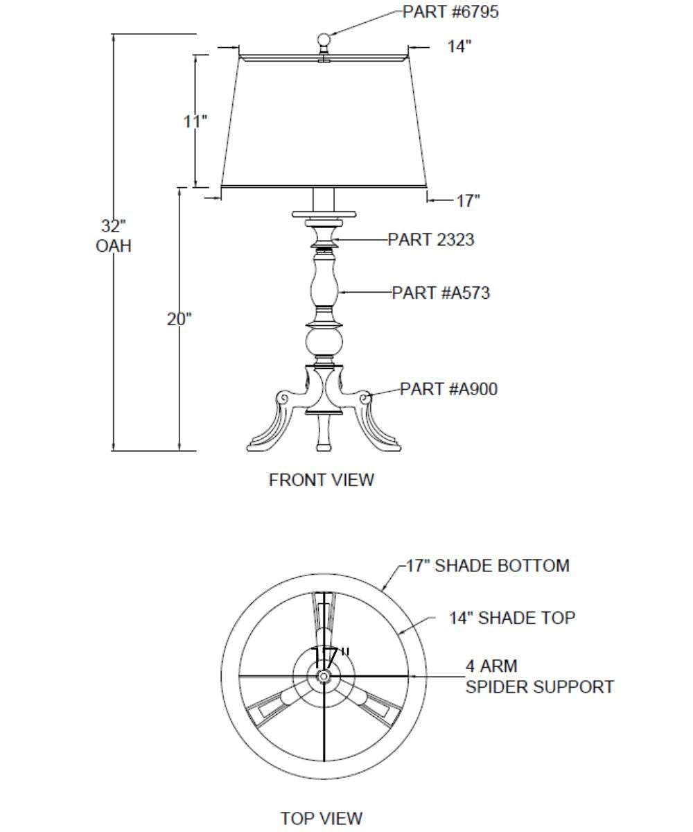 32" H Matte Black Transitional Table Lamp