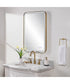 Crofton Lighted Brass Vanity Mirror
