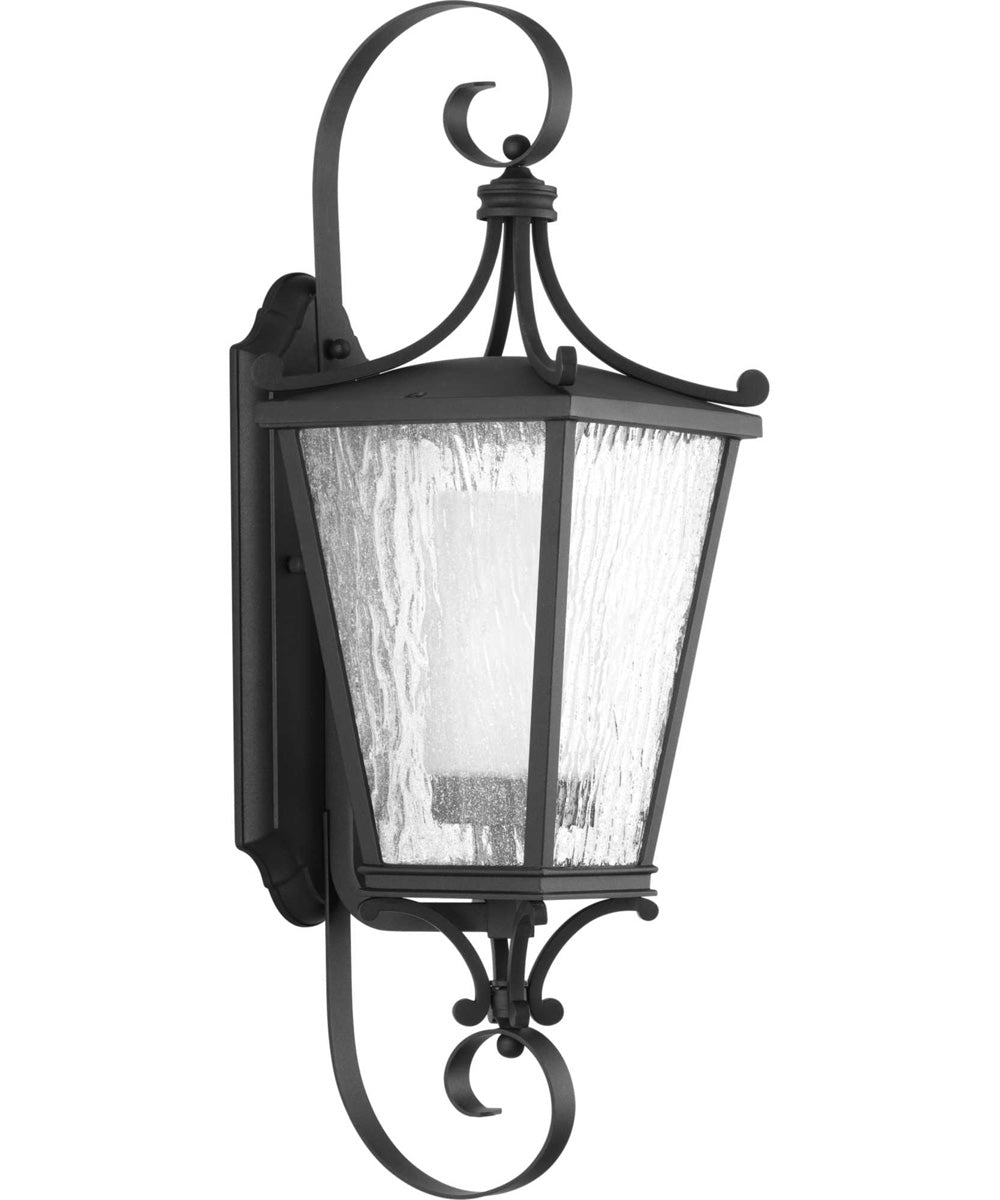 Cadence Black 1-Light Medium Wall Lantern Textured Black