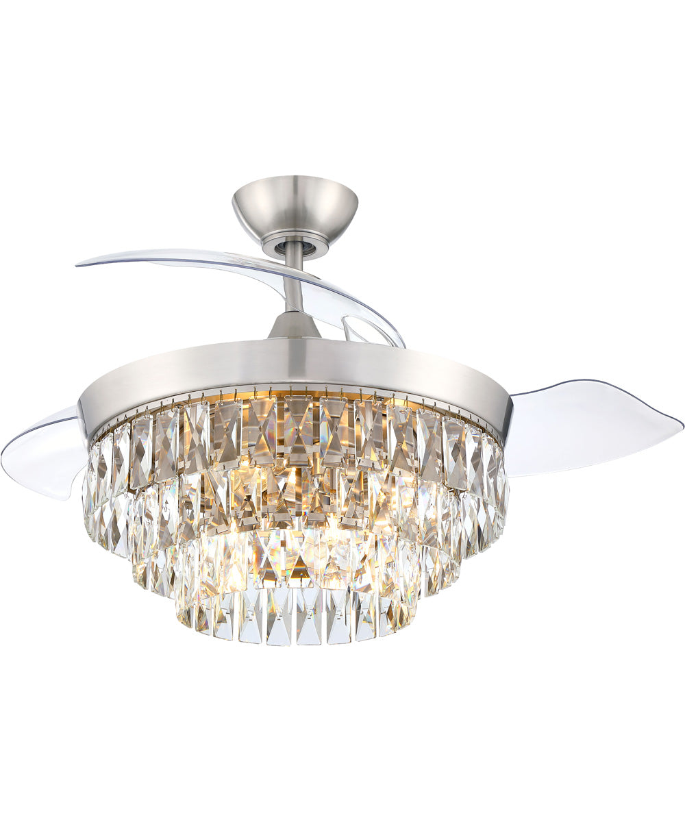 Sofia 42 Hidden Blades 6-Light Fan Brushed Polished Nickel