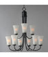 Logan 9-Light Chandelier Black