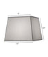 12x15x12 Global White Tapered Square Hardback Lampshade