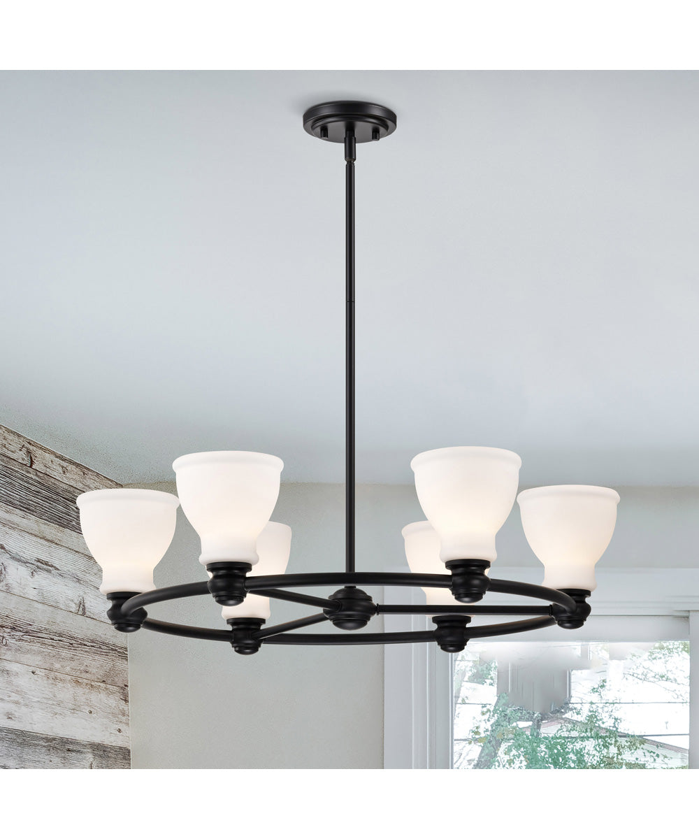 Russel 6-Light Chandelier Matte Black