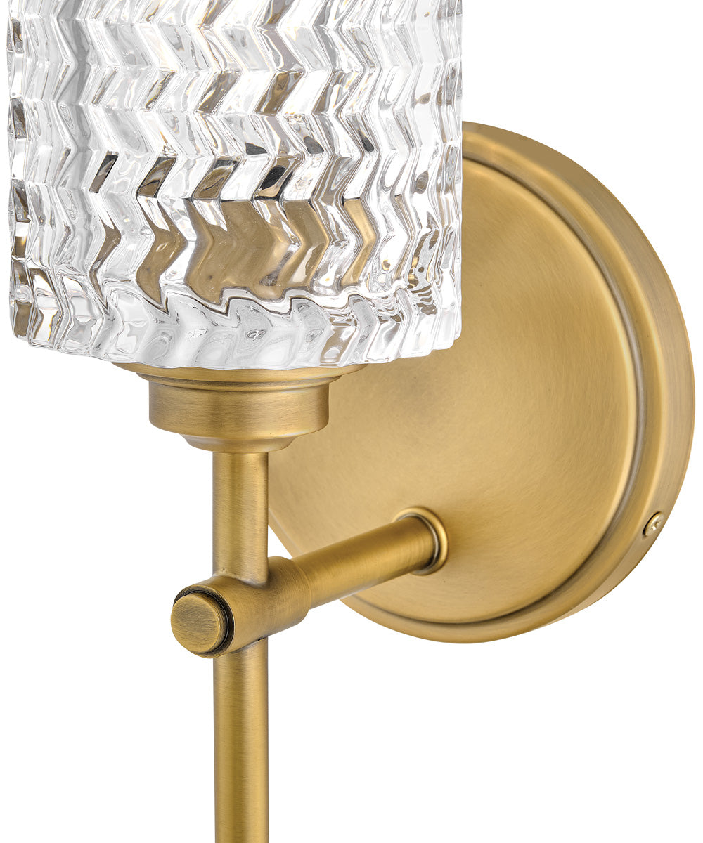 Elle 1-Light Medium Single Light Sconce in Heritage Brass