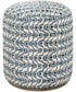 Cas Blue Fabric Ottoman