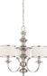 24"W Candice 3-Light Chandelier Brushed Nickel