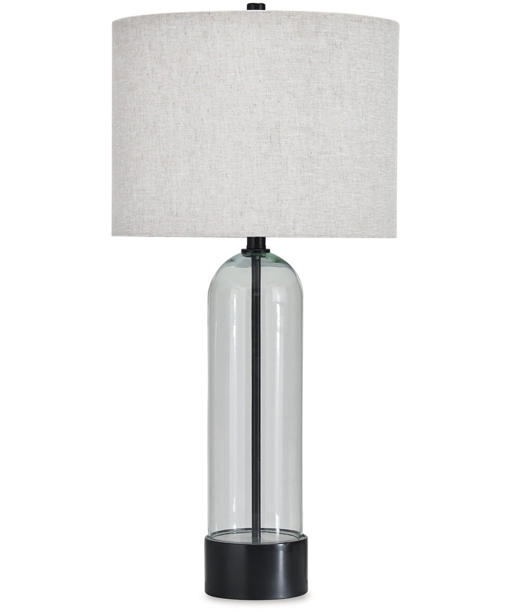 Kerrbrook Glass Table Lamp Clear/Black