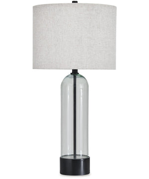Kerrbrook Glass Table Lamp Clear/Black