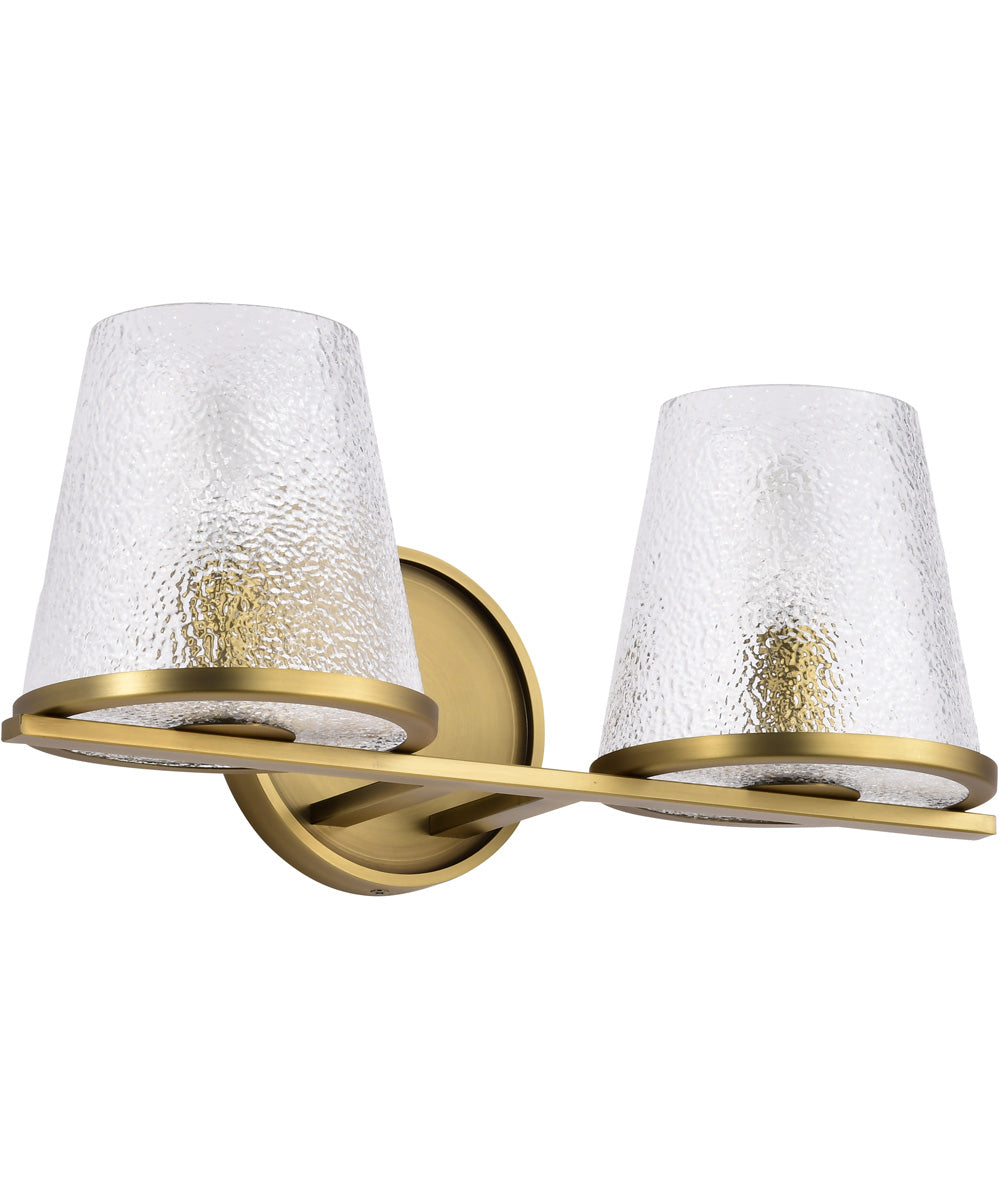 Valentine 2-Light Vanity & Wall Vintage Brass