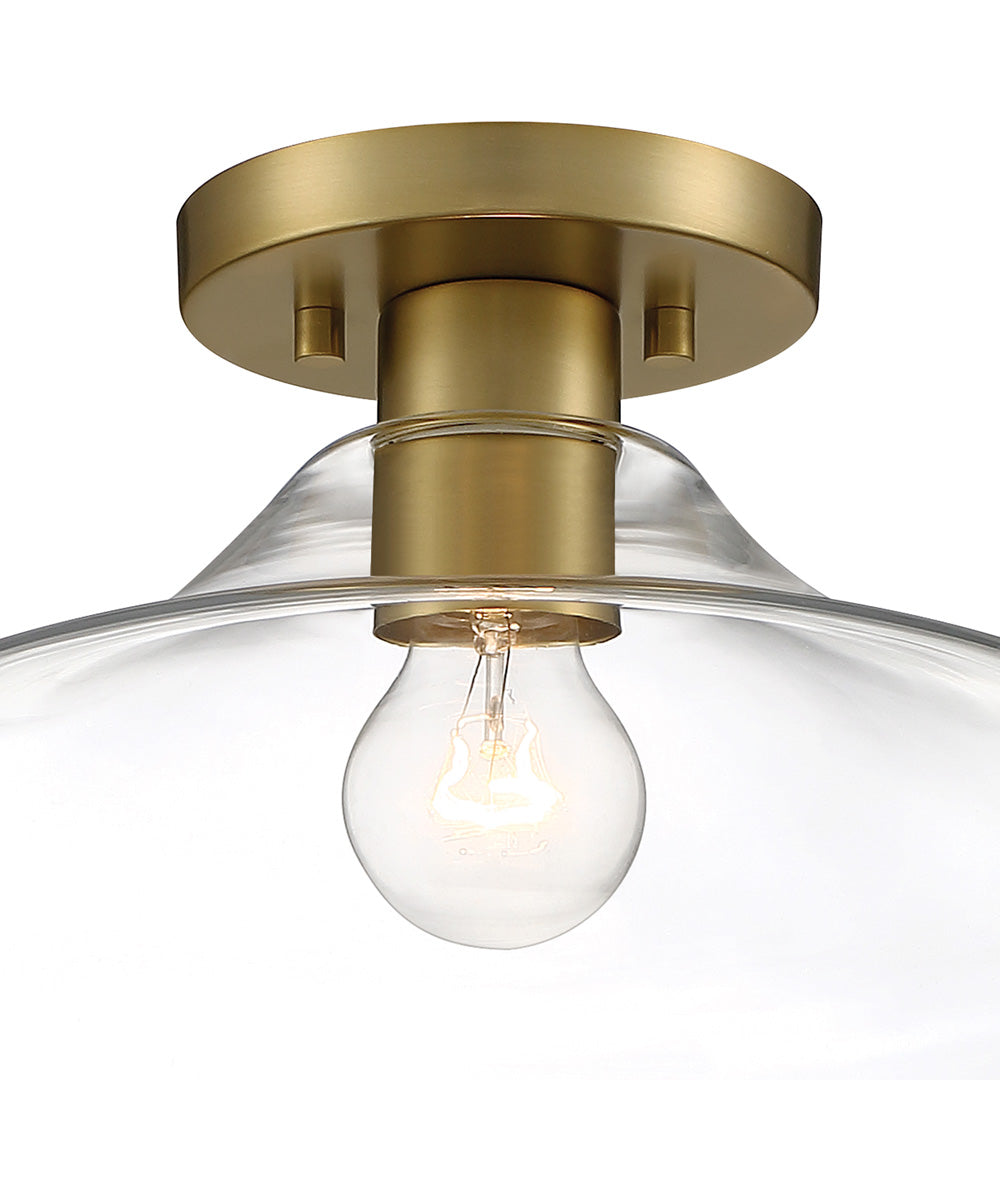 Emma 1 Light Semi Flush Brushed Gold