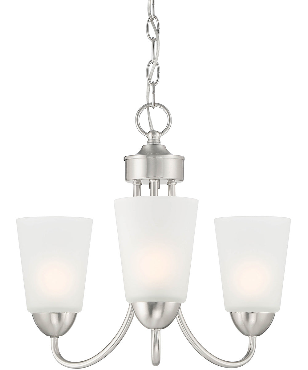 Malone 3 Light Chandelier Brushed Nickel