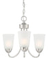 Malone 3 Light Chandelier Brushed Nickel