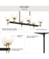 Rigsby 6-Light Linear Chandelier Matte Black and Brushed Gold