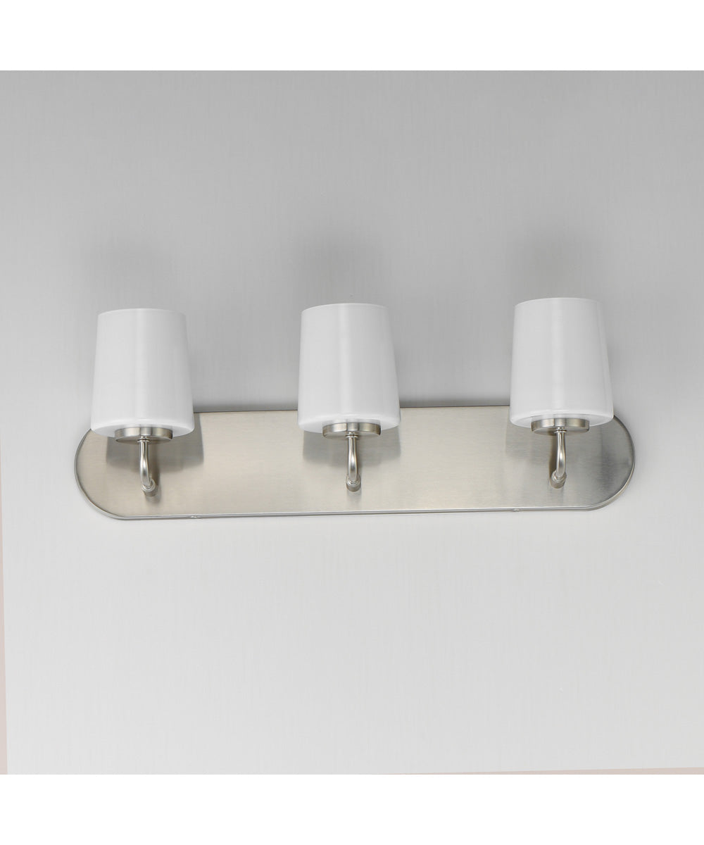 Durham 3-Light Strip Bath Vanity Satin Nickel