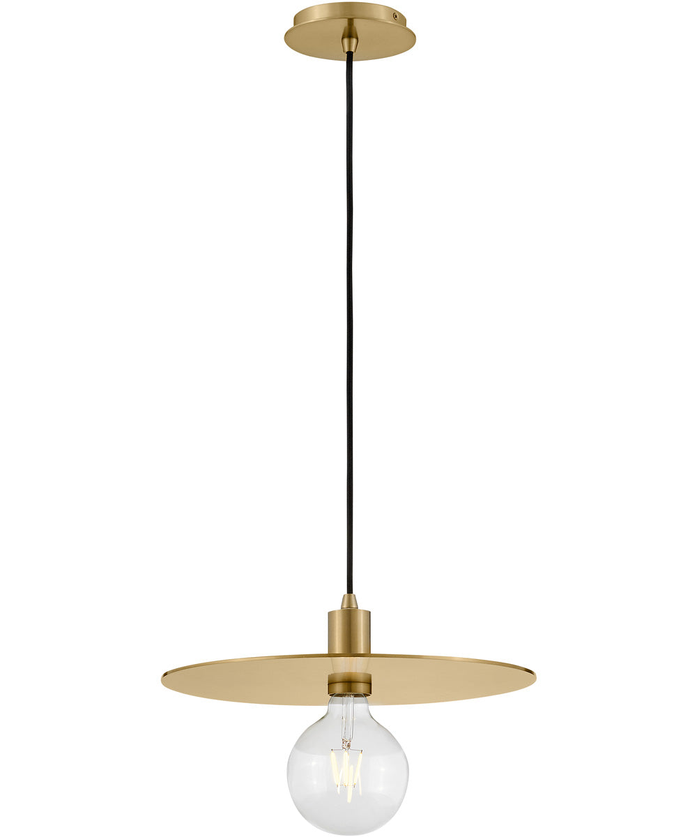 Lulu 1-Light Medium Convertible Pendant in Lacquered Brass