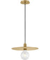 Lulu 1-Light Medium Convertible Pendant in Lacquered Brass