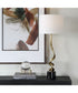 Spiraling Cordless Brass Buffet Lamp