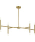 Arya 8-Light Linear Chandelier Brushed Gold