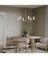 Mack 6-Light Chandelier with Layered Glass Shades Brushed Gold