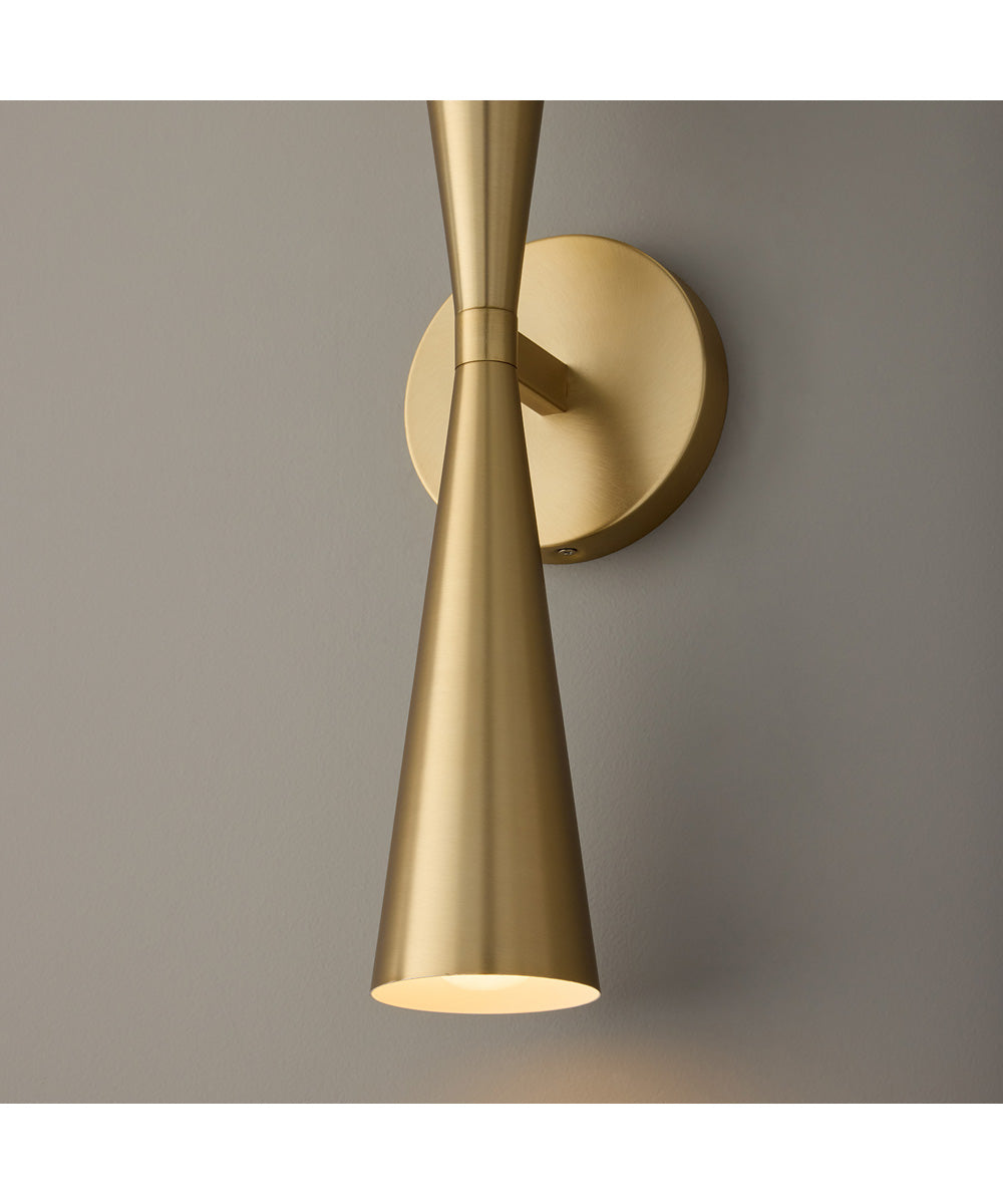 Levi 2-Light Sconce Matte Brass