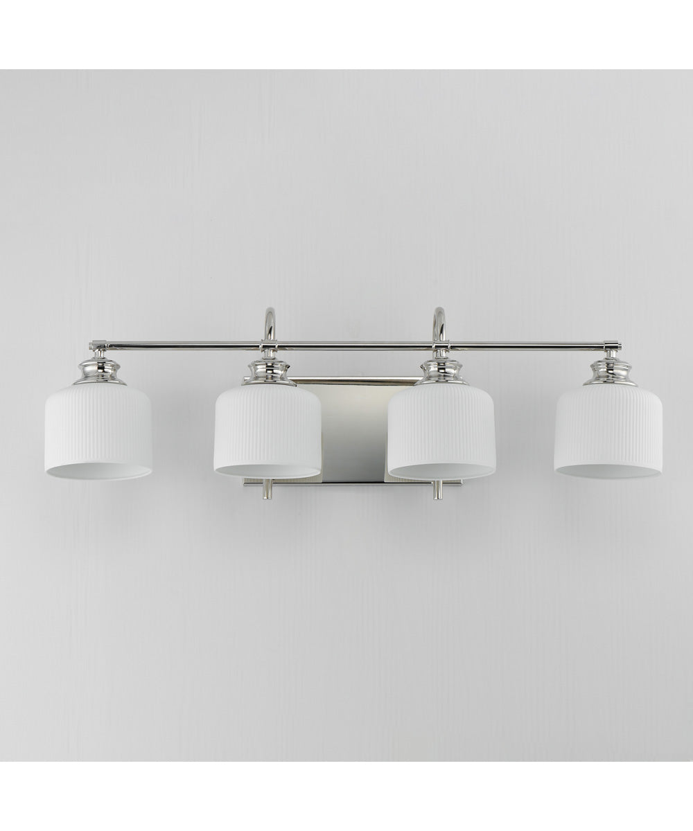 Bisque 4-Light Bath Vanity Polished Nickel